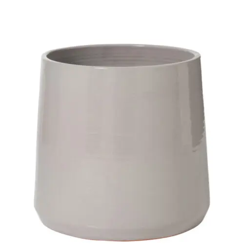 Vase et cache pot CACHEPOT ROND CERAMIQUE GRIS EXTRA LARGE
