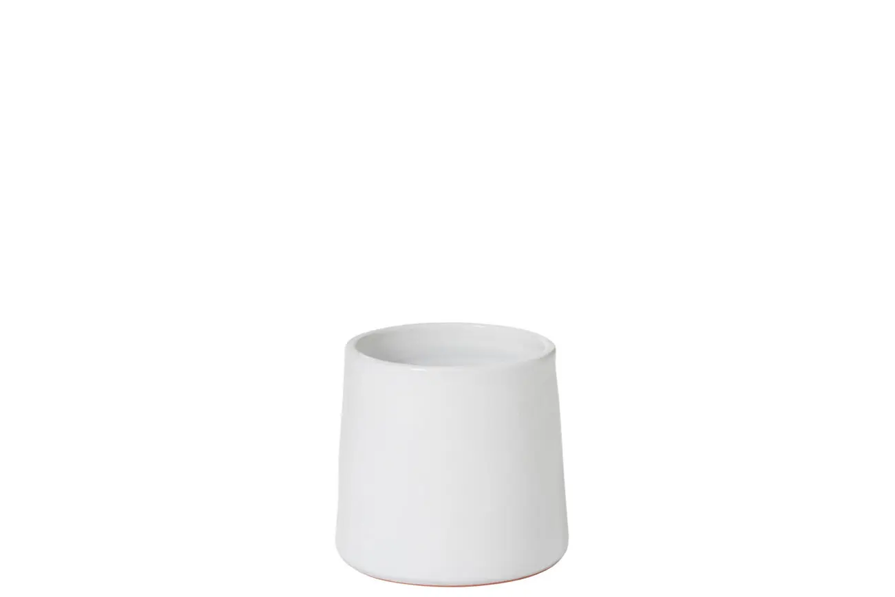 CACHEPOT ROND CERAMIQUE BLANC SMALL CACHEPOT ROND CERAMIQUE BLANC SMALL
