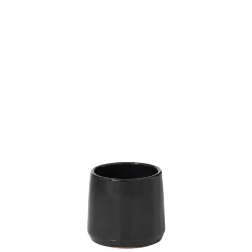 Vase et cache pot CACHEPOT ROND CERAMIQUE NOIR EXTRA SMALL