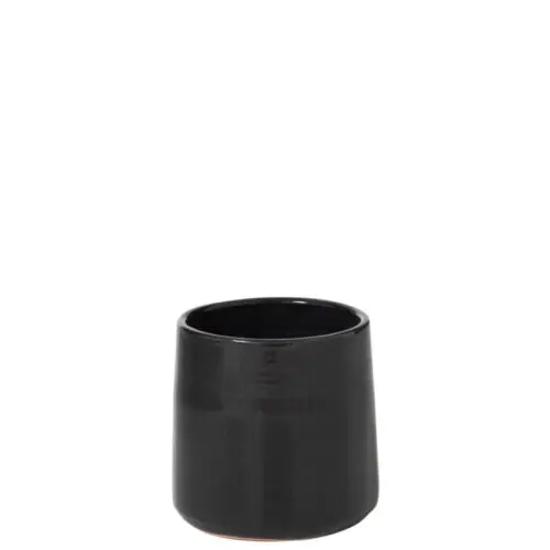 Vase et cache pot CACHEPOT ROND CERAMIQUE NOIR SMALL