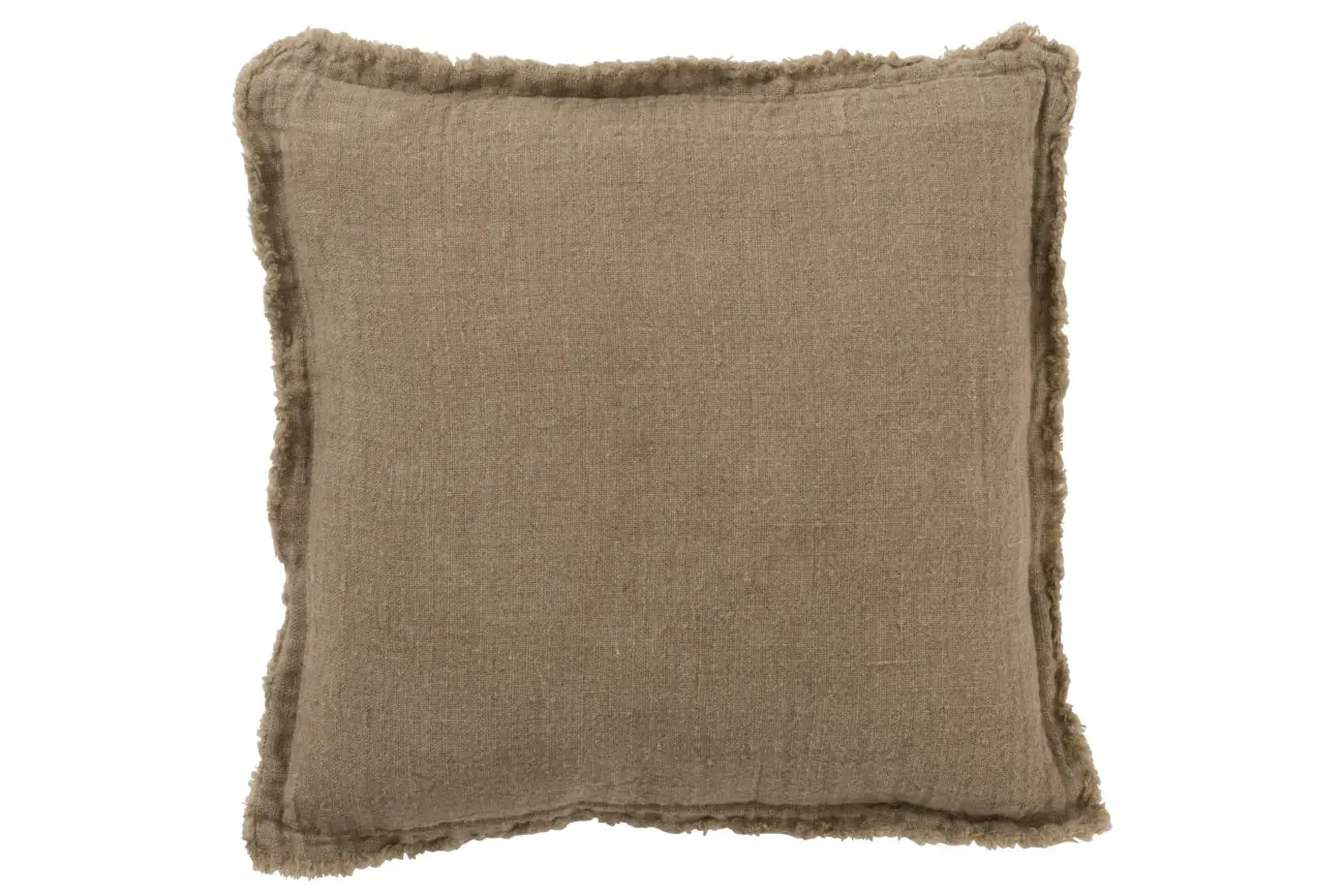 COUSSIN BORD IRREGULIER LIN MARRON