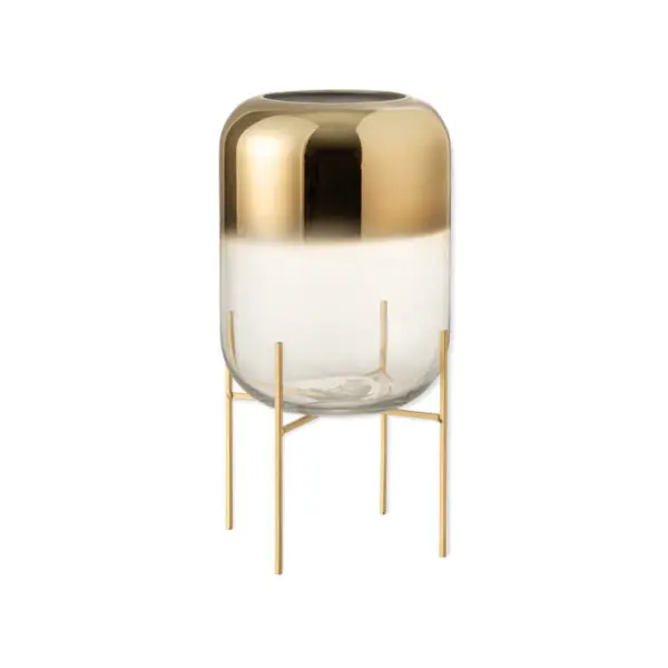 VASE OCEANNE VERRE OR/TRANSPARENT LARGE