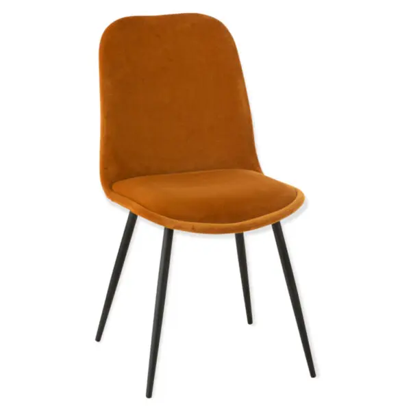Chaise velours ocre Claire