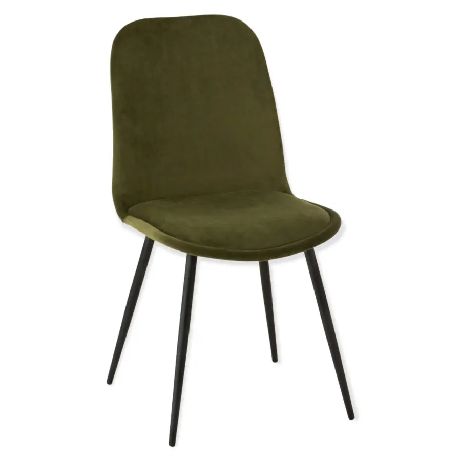 Chaise velours kaki Claire