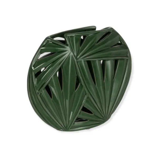 Vase ovale Tropical - Céramique - Vert - S 28x24