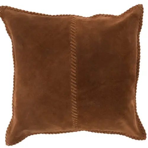 COUSSIN POINT CARRE CUIR COGNAC