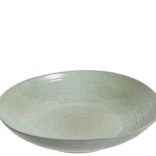 ASSIETTE PROFONDE ECLABOUSSURES CERAMIQUE MENTHE