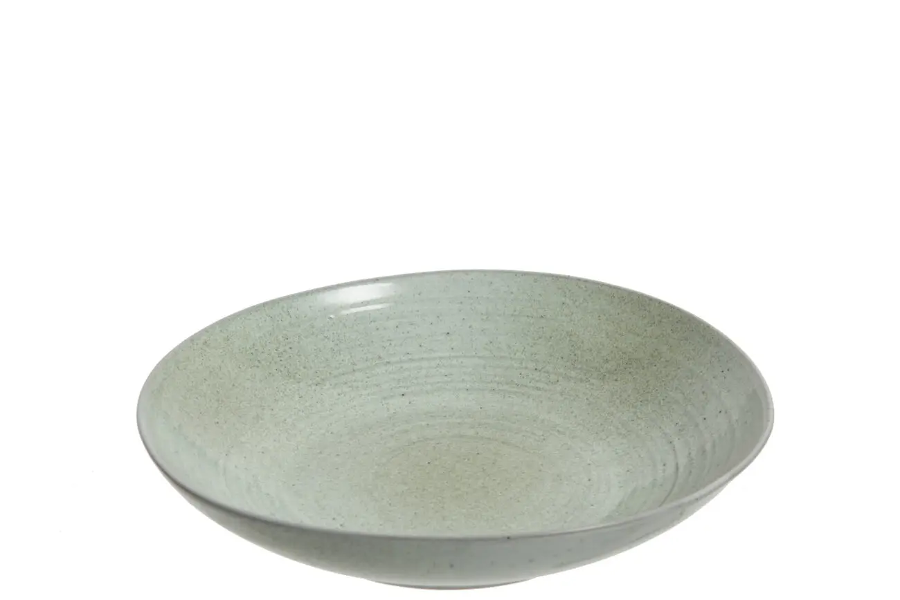 ASSIETTE PROFONDE ECLABOUSSURES CERAMIQUE MENTHE
