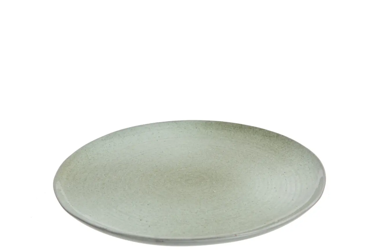ASSIETTE ECLABOUSSURES CERAMIQUE MENTHE MEDIUM