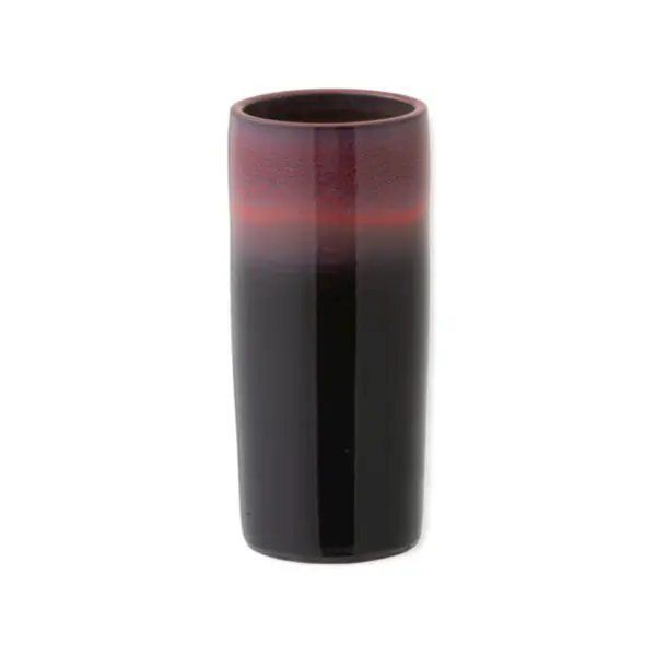 Vase noir Vase bord Rojo - Céramique - Rouge/noir - S