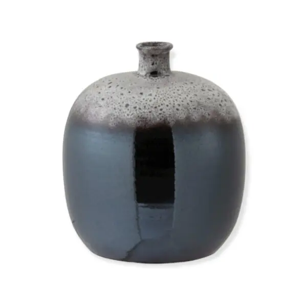 Vase noir Vase tâche Linda - Céramique/métal - Marron/gris - S 32x27