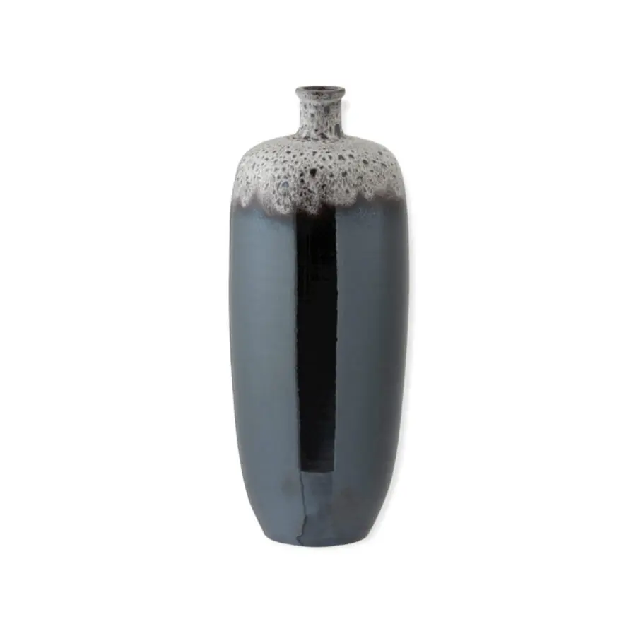 Vase tâche Linda - Céramique/métal - Marron/gris - M 50x20