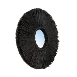 miroir en herbes d' Alang noir vu de profil