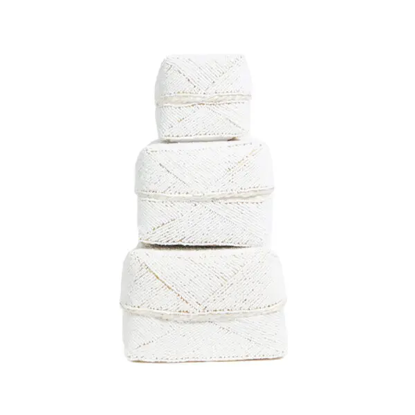 Le Panier En Perles - Blanc - Lot de 3