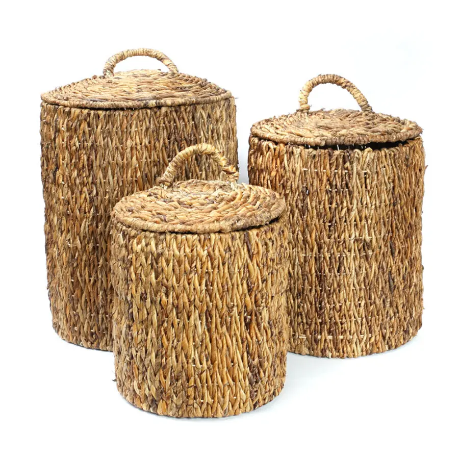 Les Paniers à Linge Banane - Naturel - Lot de 3