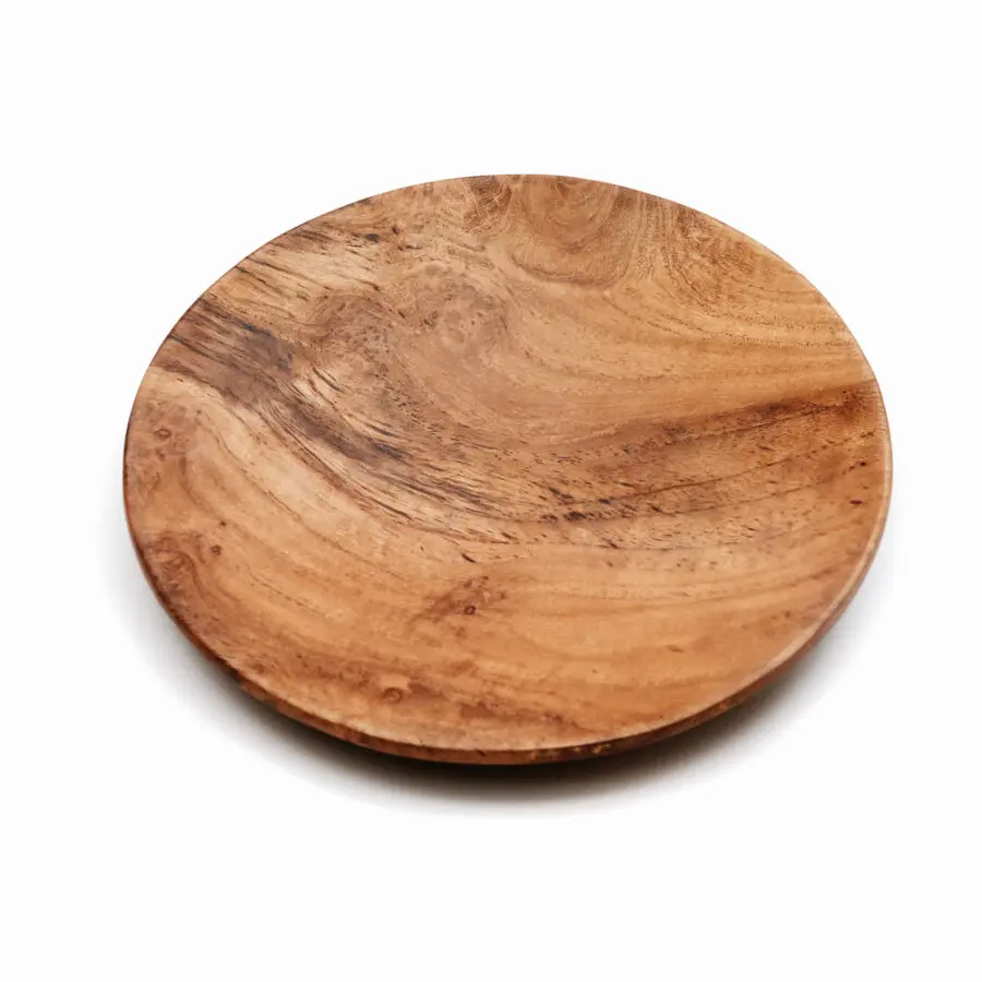 L'Assiette Ronde En Teak Root - M