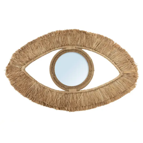 Miroir Le Miroir Eye Raffia - Naturel - M