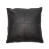 La Housse De Coussin Four Leather Panel - Noir - 40x40