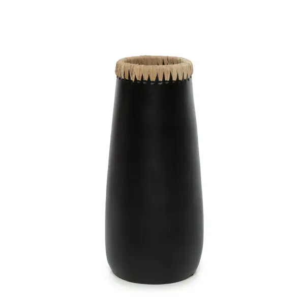 Vase noir Le Vase Sneaky - Noir Naturel - L
