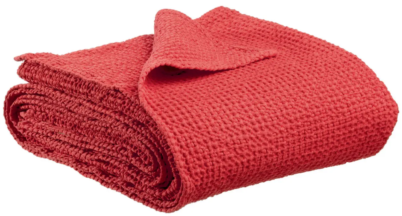 Plaid stonewashed Maia Groseille 140 x 200 Plaid stonewashed Maia Groseille 140 x 200