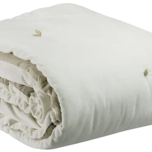 Plaid points noués Elise Craie 140 x 200