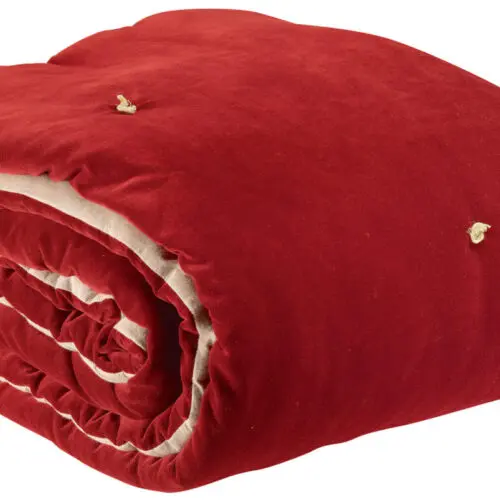 Plaid points noués Elise Groseille 140 x 200