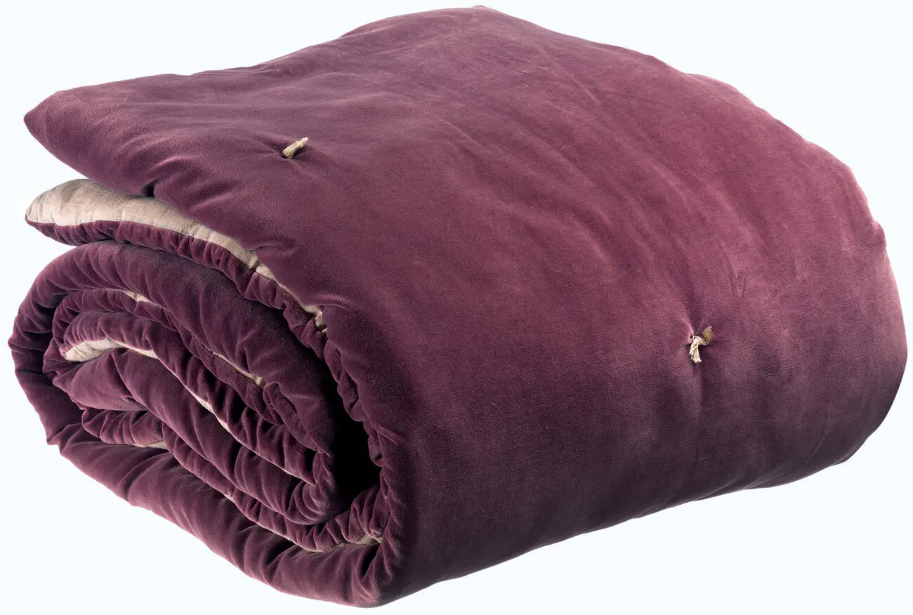Plaid points noués Elise Lilas 140 x 200