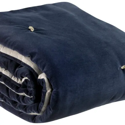 Plaid points noués Elise Cobalt 140 x 200