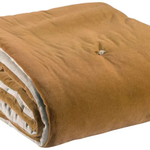 Plaid points noués Elise Ocre 140 x 200