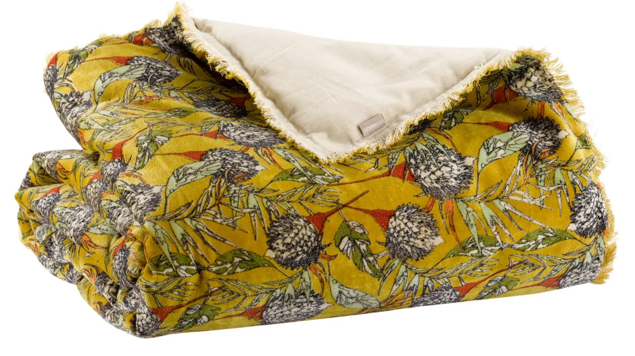 Plaid Niki velours Bronze 135 x 200