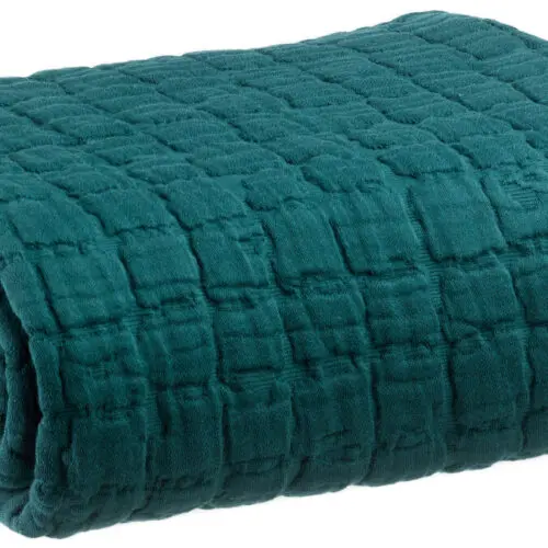 Plaid stonewash Swami Pétrole 130 x 200