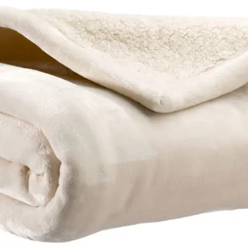 Plaid Michka Coquille 130 x 160 - neige