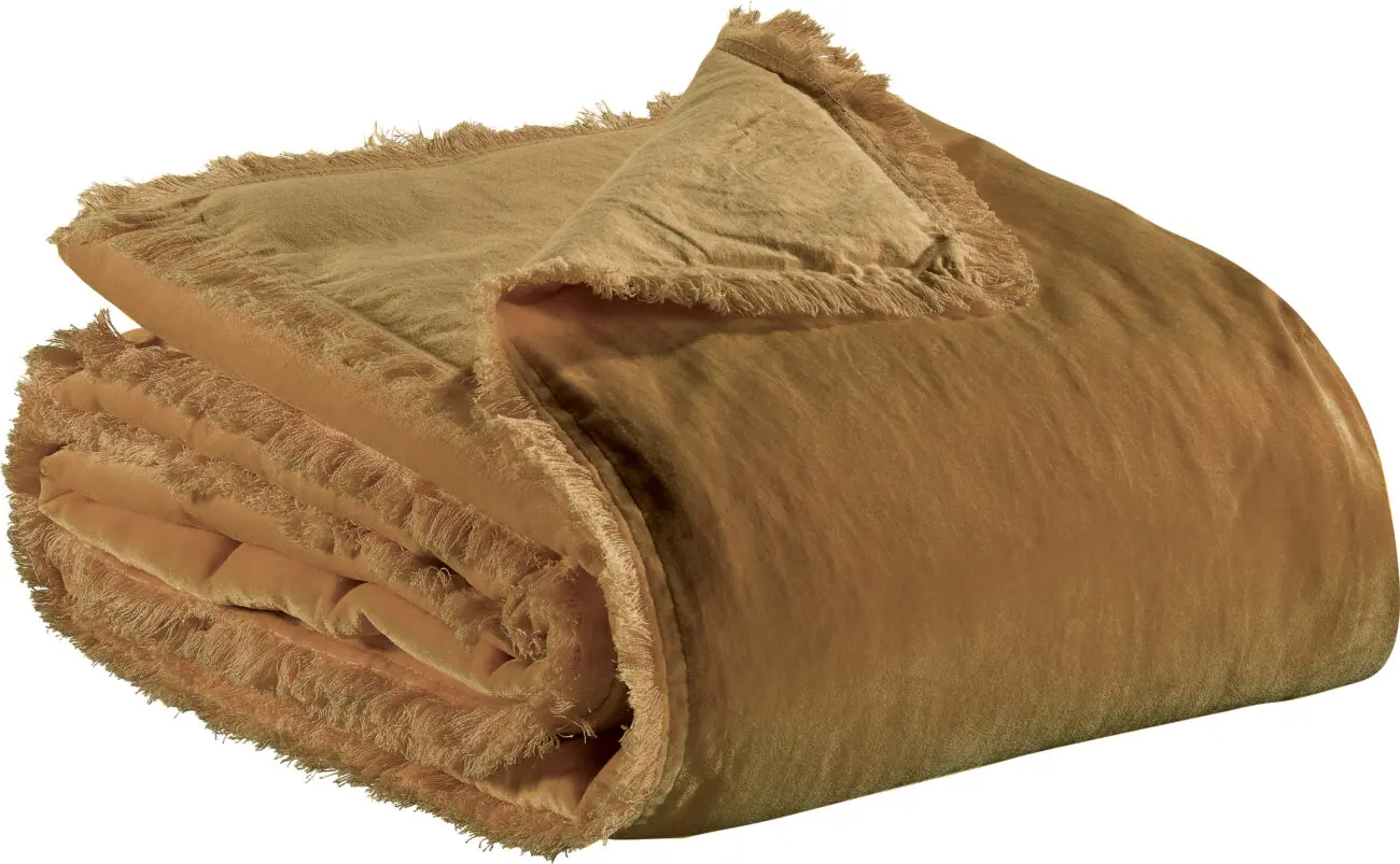 Plaid uni Fara Bronze 135 x 200