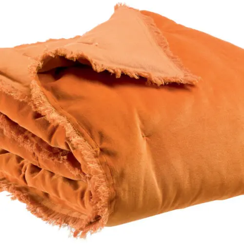 Plaid uni Fara Ambre 135 x 200