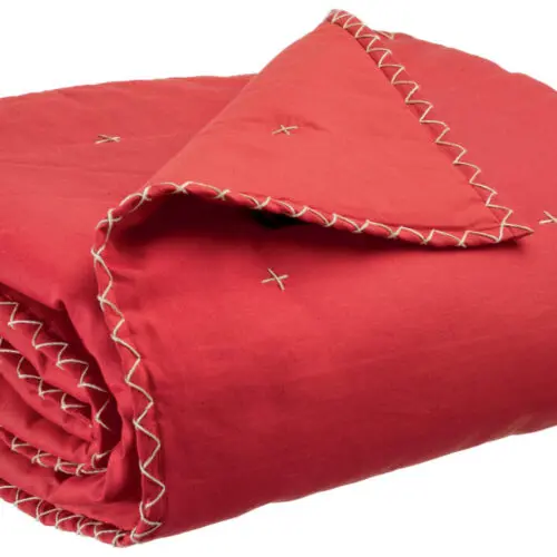 Plaid uni Nala Groseille 140 x 200