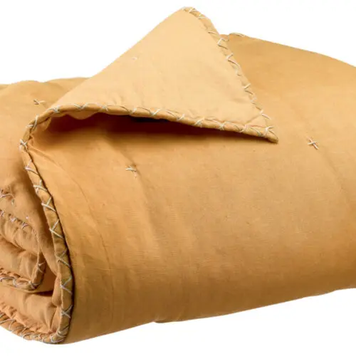 Plaid uni Nala Ocre 140 x 200