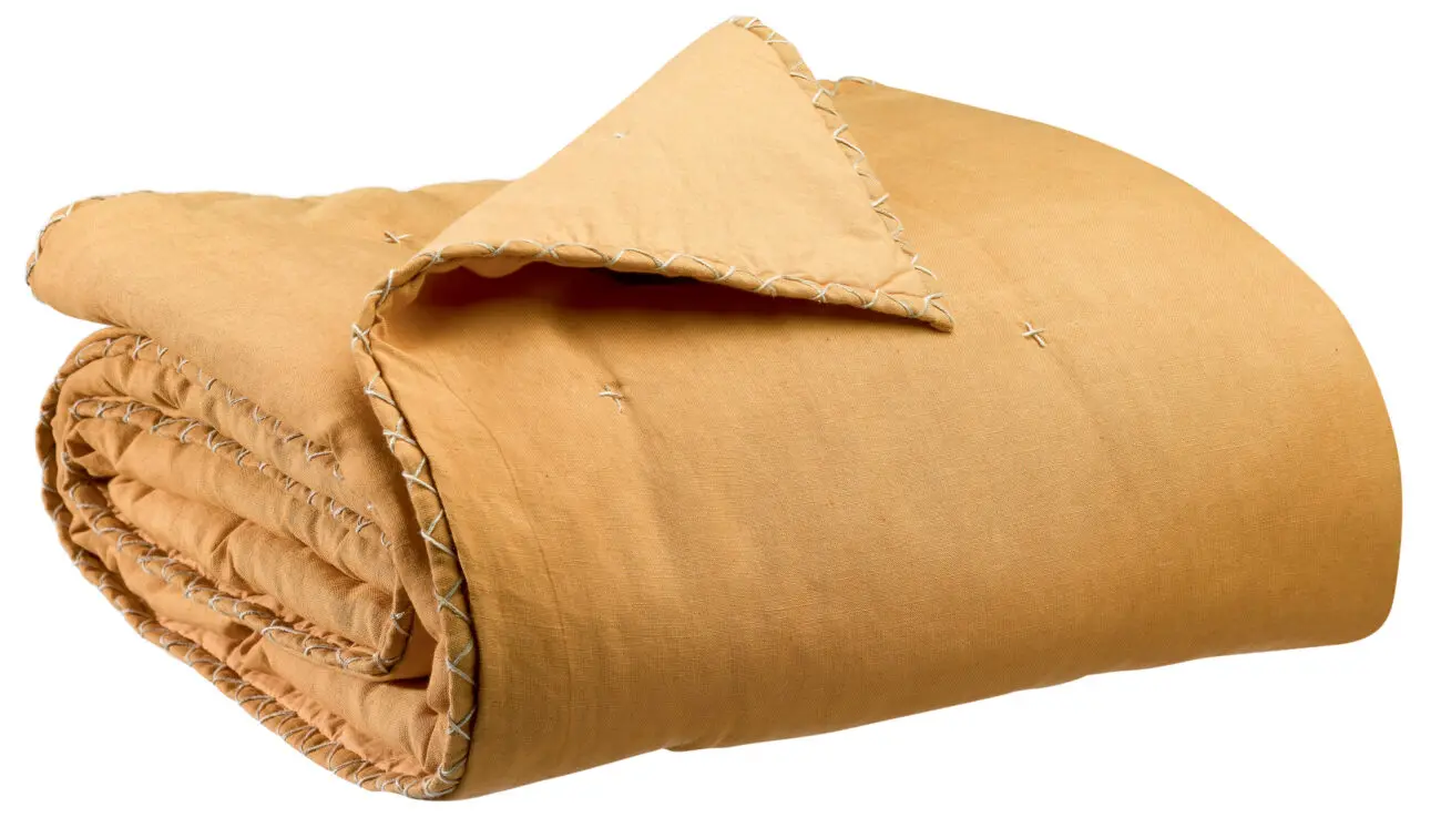 Plaid uni Nala Ocre 140 x 200