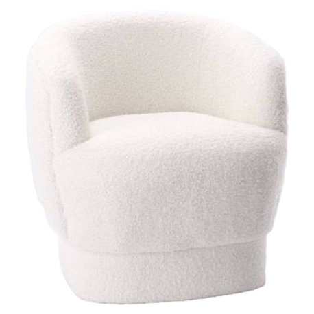 fauteuil Bona Athezza tissu bouclé blanc. fauteuil Athezza. fauteuil tissu bouclé blanc
