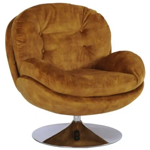 fauteuil memento gold Athezza pied chrome fauteuil pivotant Athezza