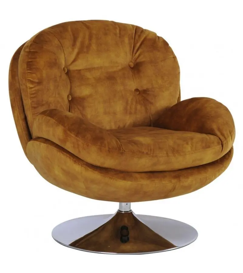 fauteuil memento gold Athezza pied chrome fauteuil pivotant Athezza