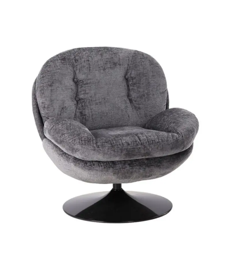 Fauteuil Memento Pivotant Orange Brûlé Athezza Pied Noir Fauteuil Memento Gris pied noir