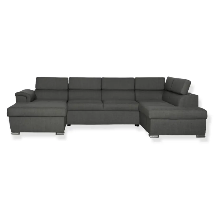 canapé panoramique convertible Pandini gris foncé