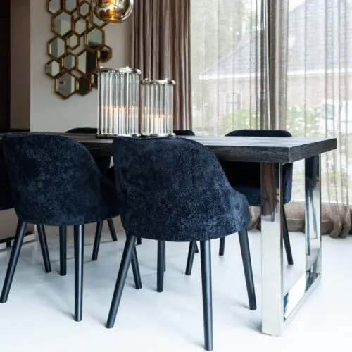 chaise twiggy noir chenille Richmond Interiors