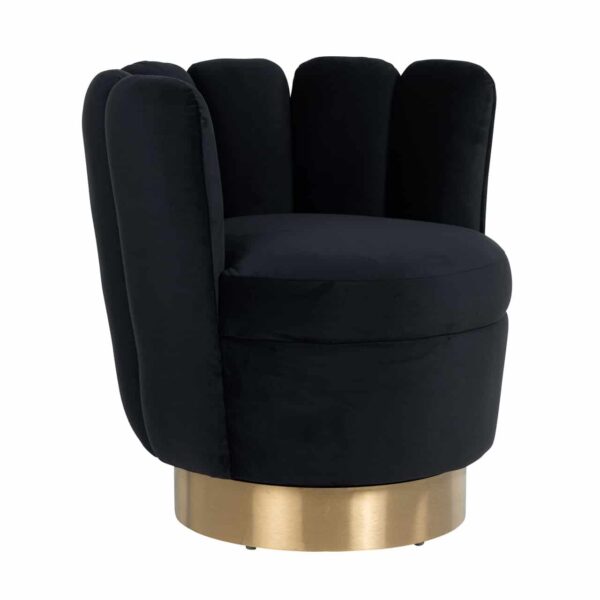 fauteuil Mayfair noir Richmond Interiors en velours