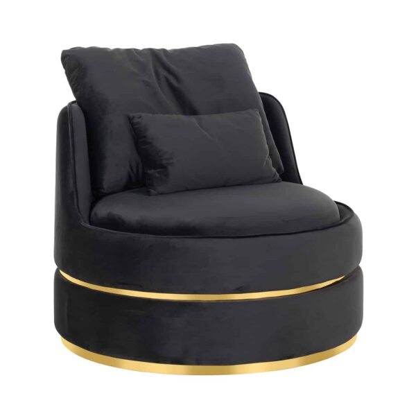 fauteuil Kylie noir Richmond Interiors velours