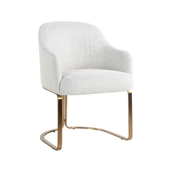 Chaise Hadley blanc bouclé Richmond Interiors