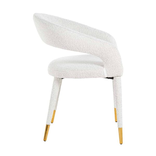 Chaise Gia blanc bouclé Richmond Interiors – Image 3