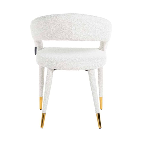 Chaise Gia blanc bouclé Richmond Interiors – Image 4