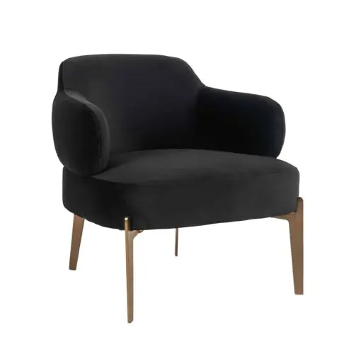 fauteuil Venus anthracite Richmond en velours