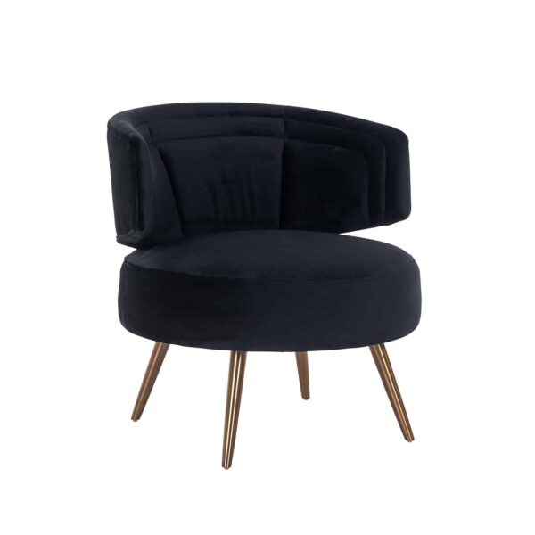 fauteuil Hazel noir Richmond Interiors velours